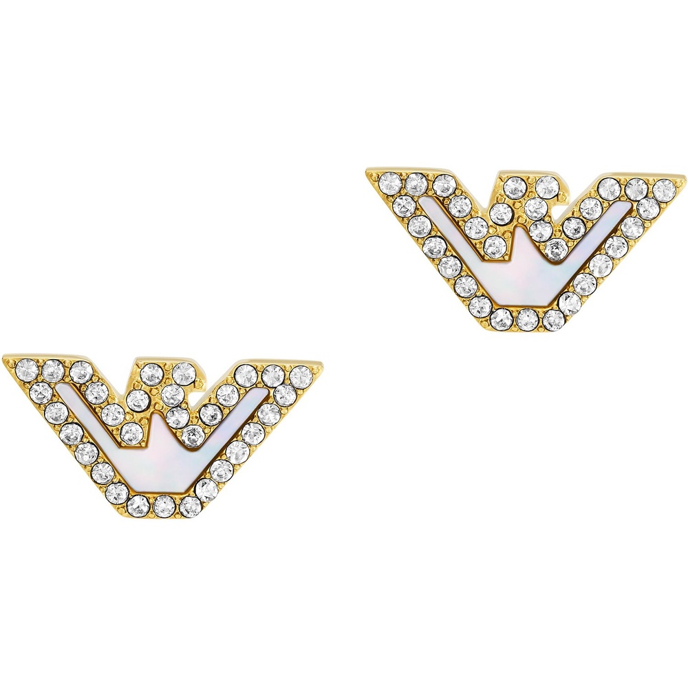 Emporio Armani Boucles d'oreilles à fermoir à poussette Acier inoxydable Boucles d'oreilles