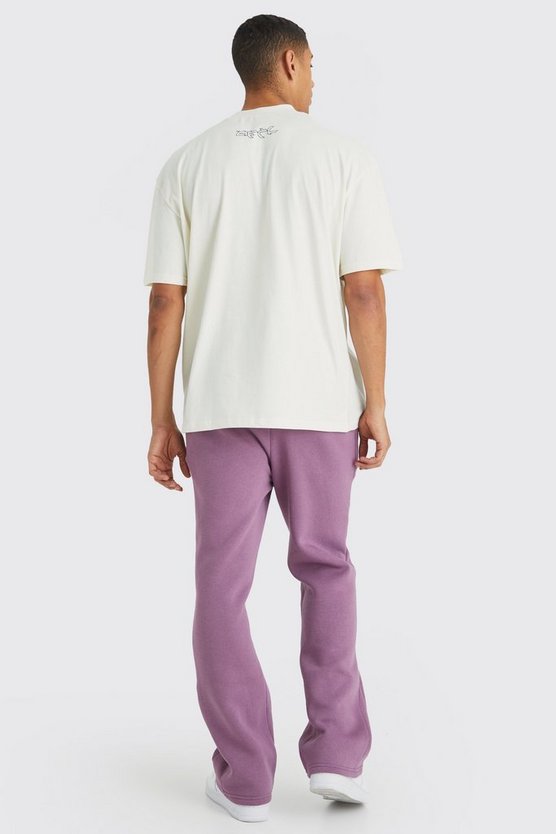 Oversize T-Shirt mit Schmetterlingsprint & Jogginghose
