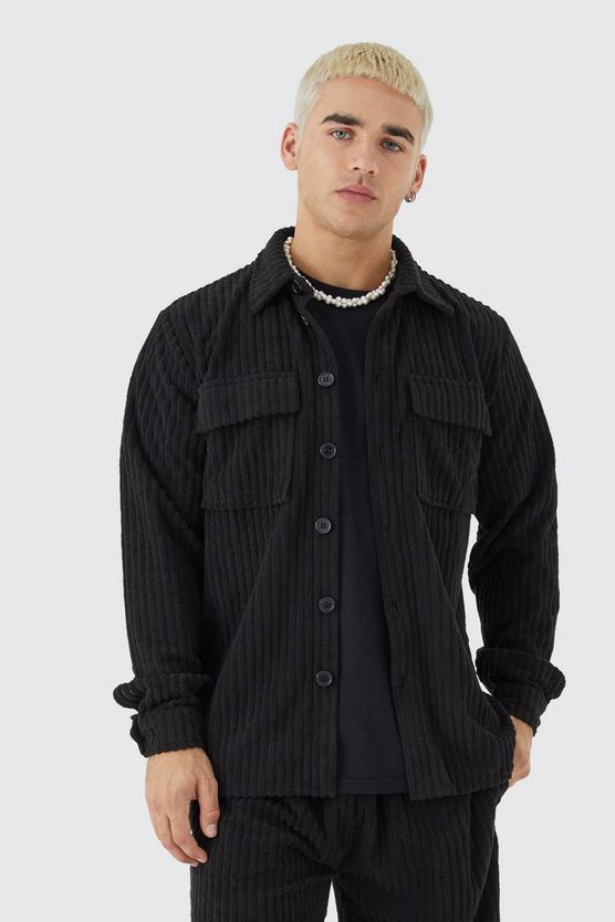 Geripptes Overshirt