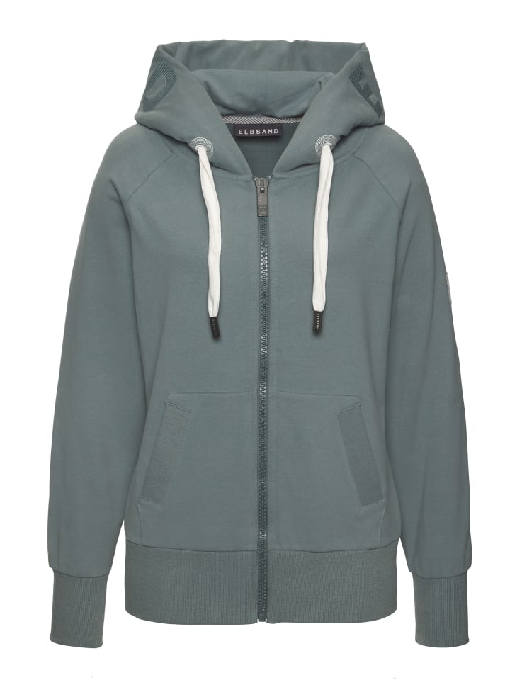 ELBSAND Kapuzensweatjacke in petrol günstig kaufen