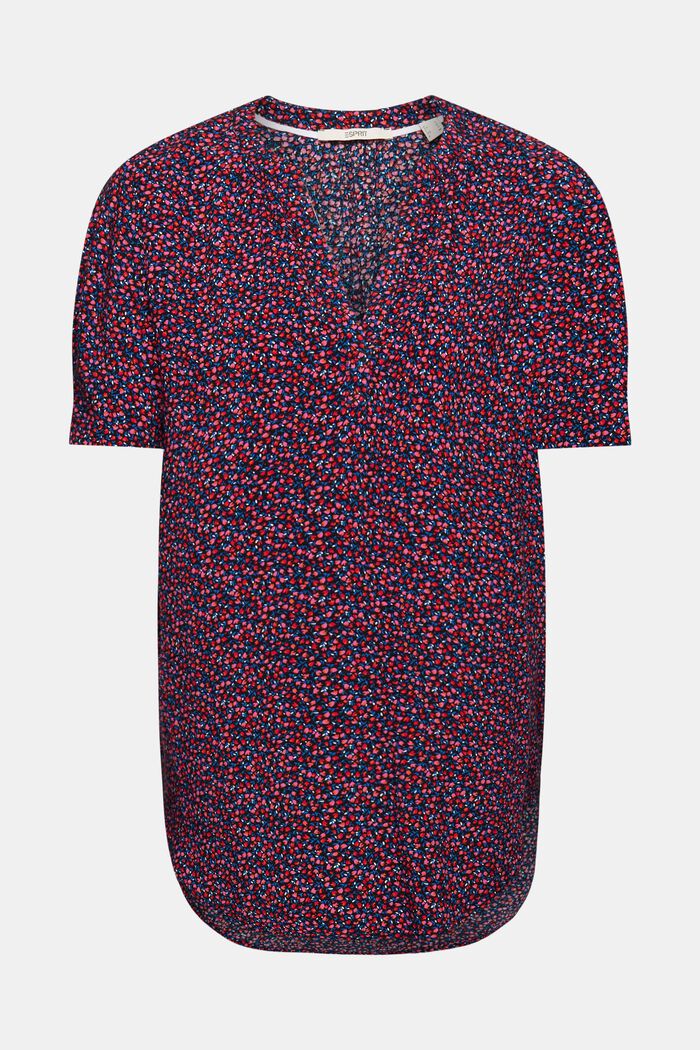 Bluse mit V-Ausschnitt und Muster