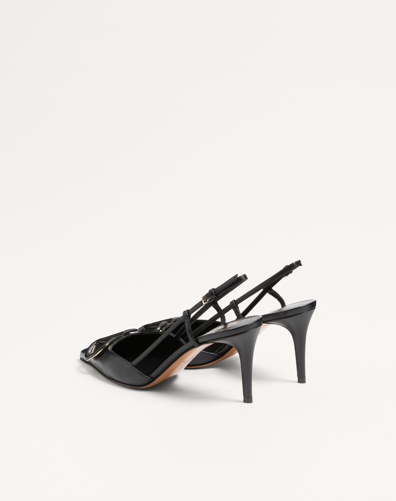 VLogo Signature Slingback Decote em pele de bezerro 80 mm