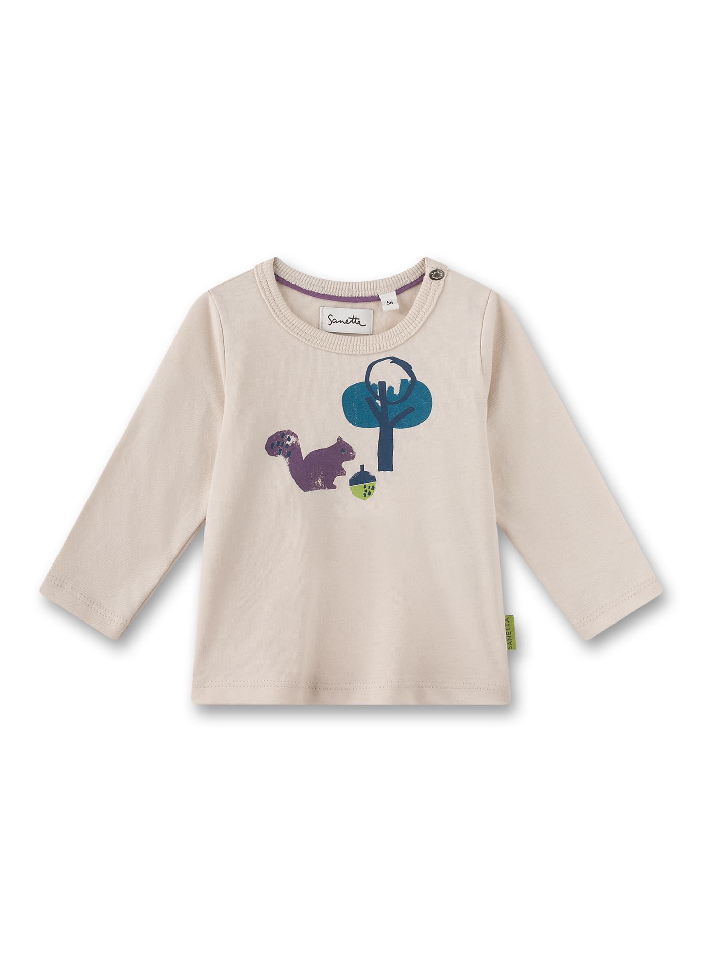 Mädchen-Langarmshirt Beige