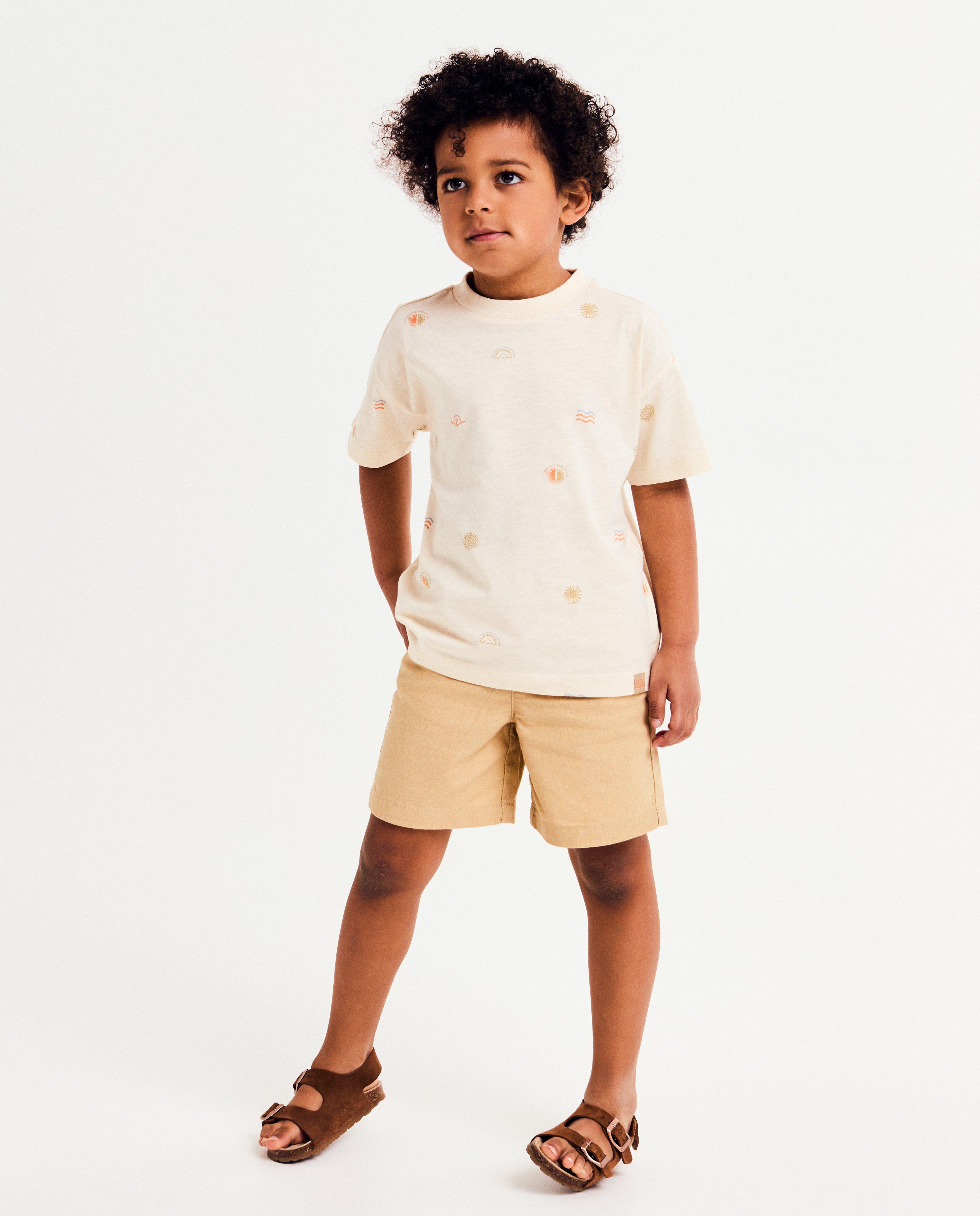 Maya Brown shorts, lös passform ljusbrun
