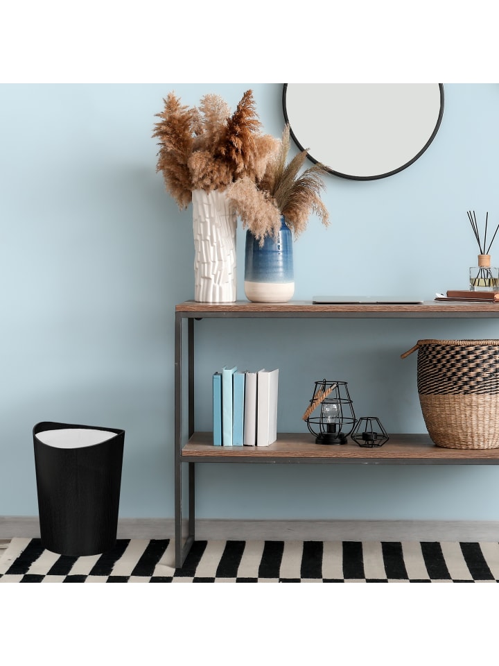 relaxdays Papierkorb in Schwarz - 9 L günstig kaufen onesize
