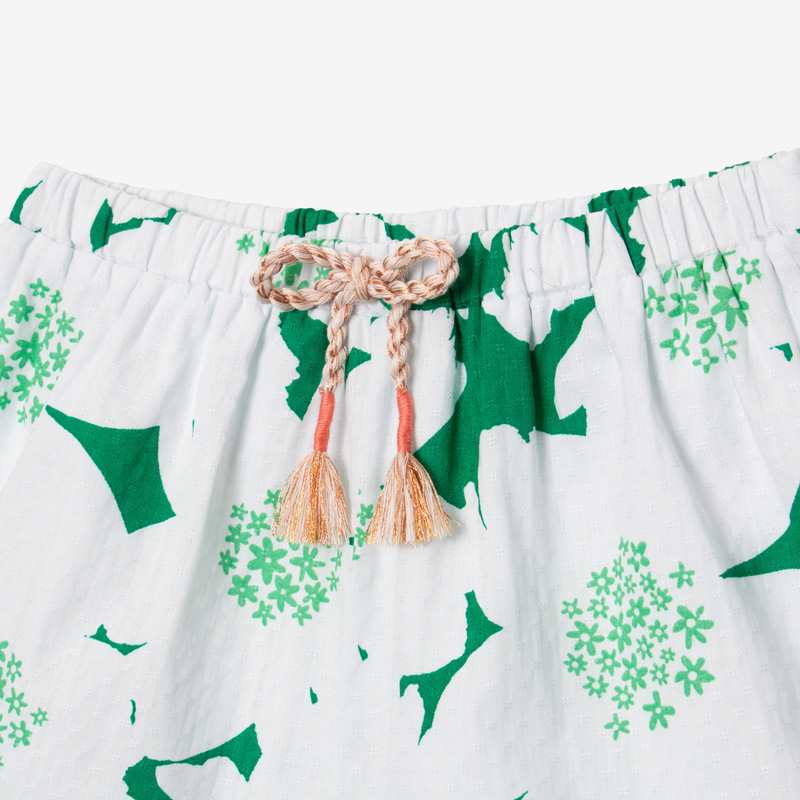 Short fille maxi fleurs vert Catimini