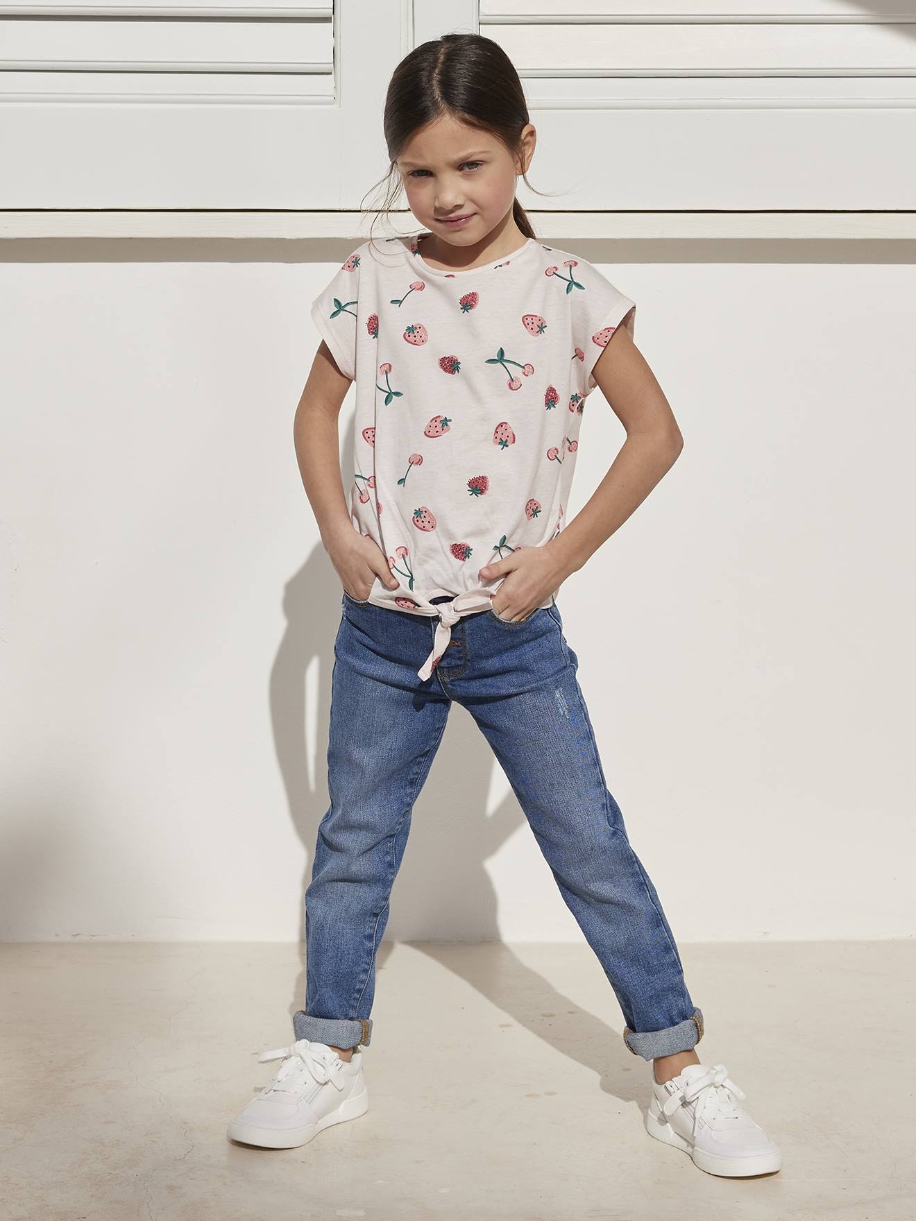 Vertbaudet Mädchen T-Shirt Oeko-Tex - khaki