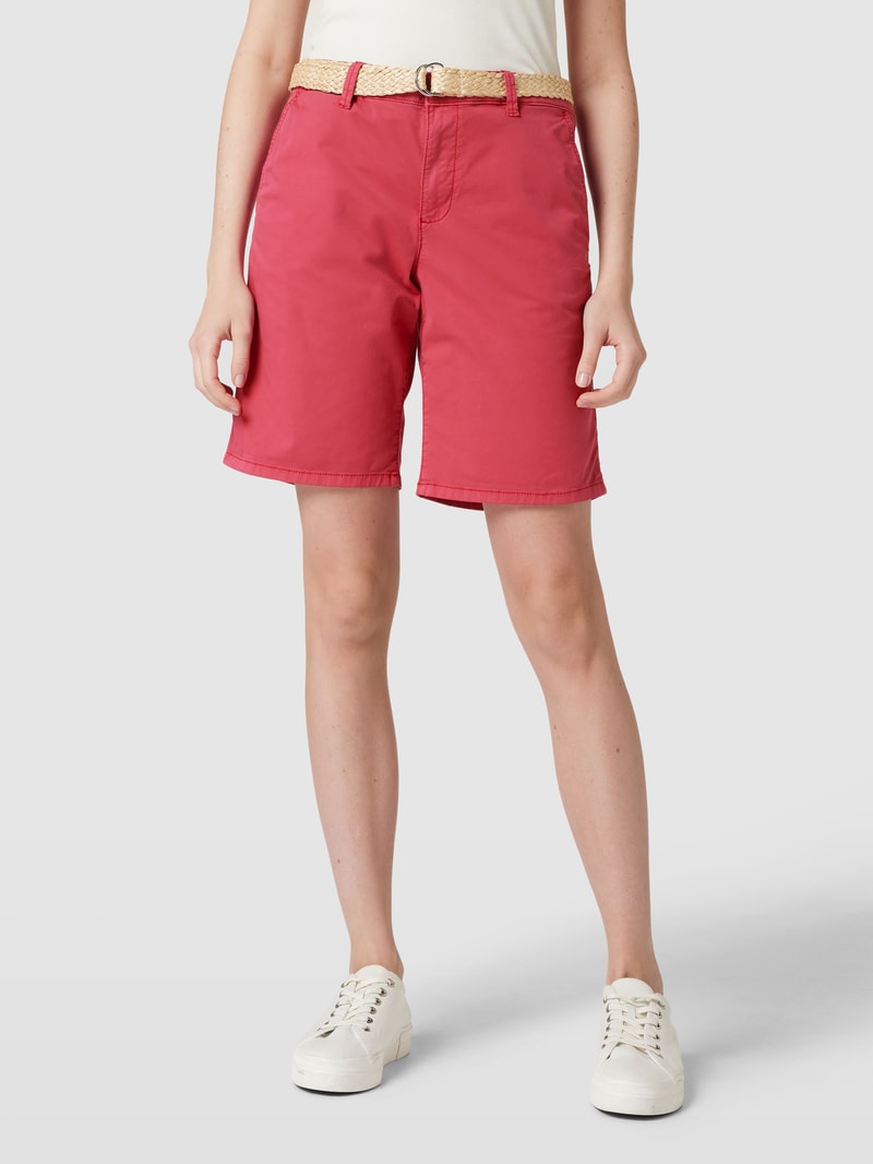 Chinoshorts mit französischen Eingrifftaschen in fuchsia