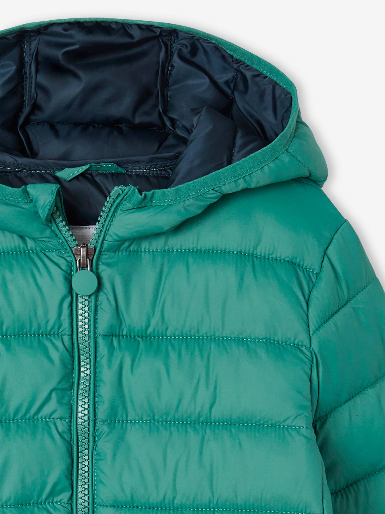 Vertbaudet Jungen Light-Steppjacke mit Wattierung aus Recycling-Polyester - dunkelgrau