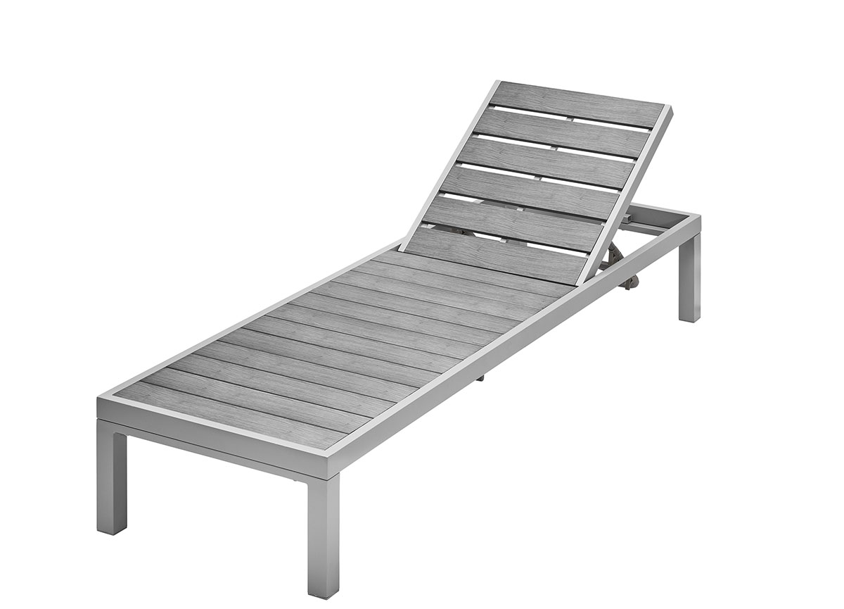 Weles Gartenfreude Aluminium Sonnenliege Barbados grau