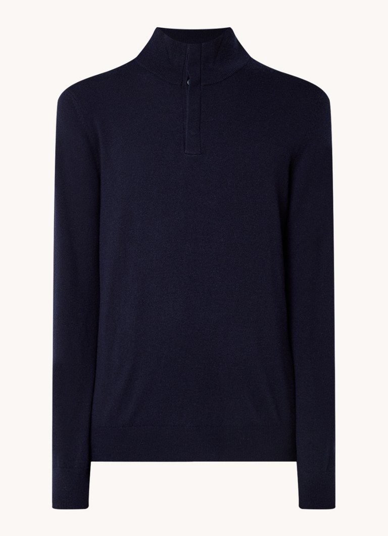 Tricou polo Strellson Luka cu croială clasică, confecționat dintr-un amestec de lână și motiv pictat.