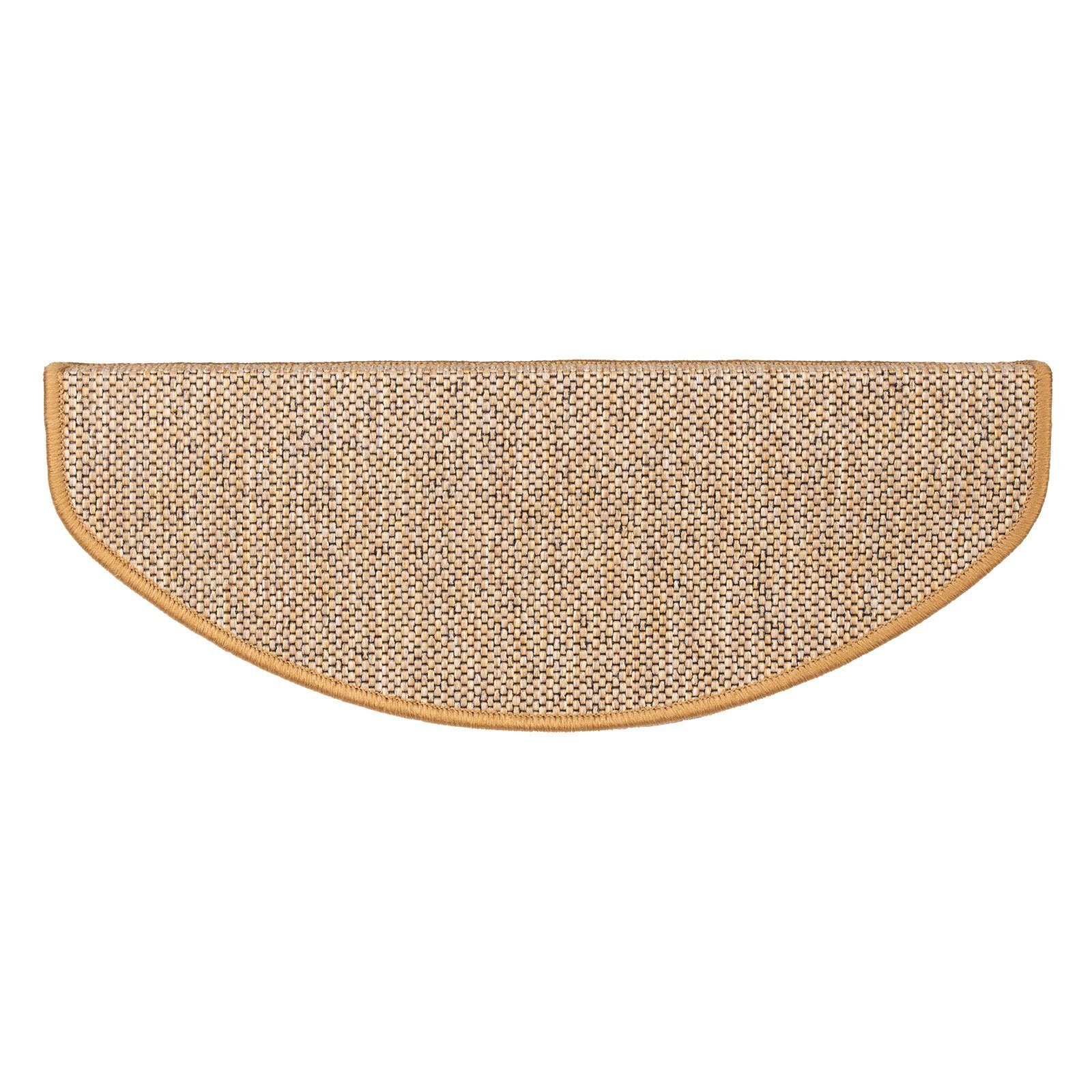Stufenmatte Haifa, Treppenschoner in 7 Farben & 3 Varianten, Treppenmatten, Karat, Halbrund, Höhe: 3,5 mm