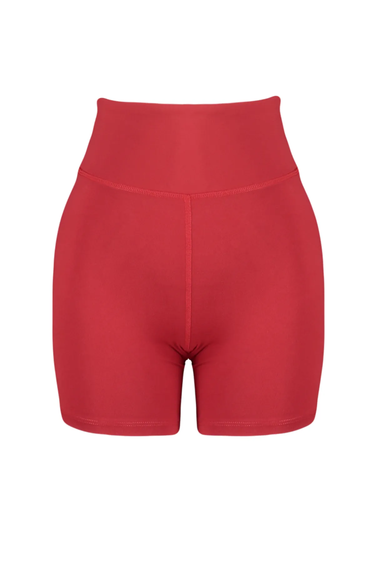 Trendyol Collection  Rote gebürstete weiche Dessous-Stoff-Taillentasche Detailliert Gestrickte Sport-Shorts/Kurze Leggings THMSS24TY00020