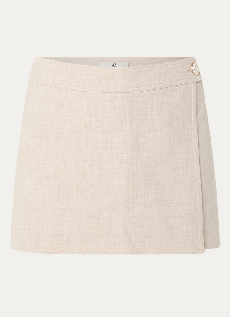 Pantaloni scurți fără bretele Fifth House Cole, cu imprimeu heather și efect încrucișat.
