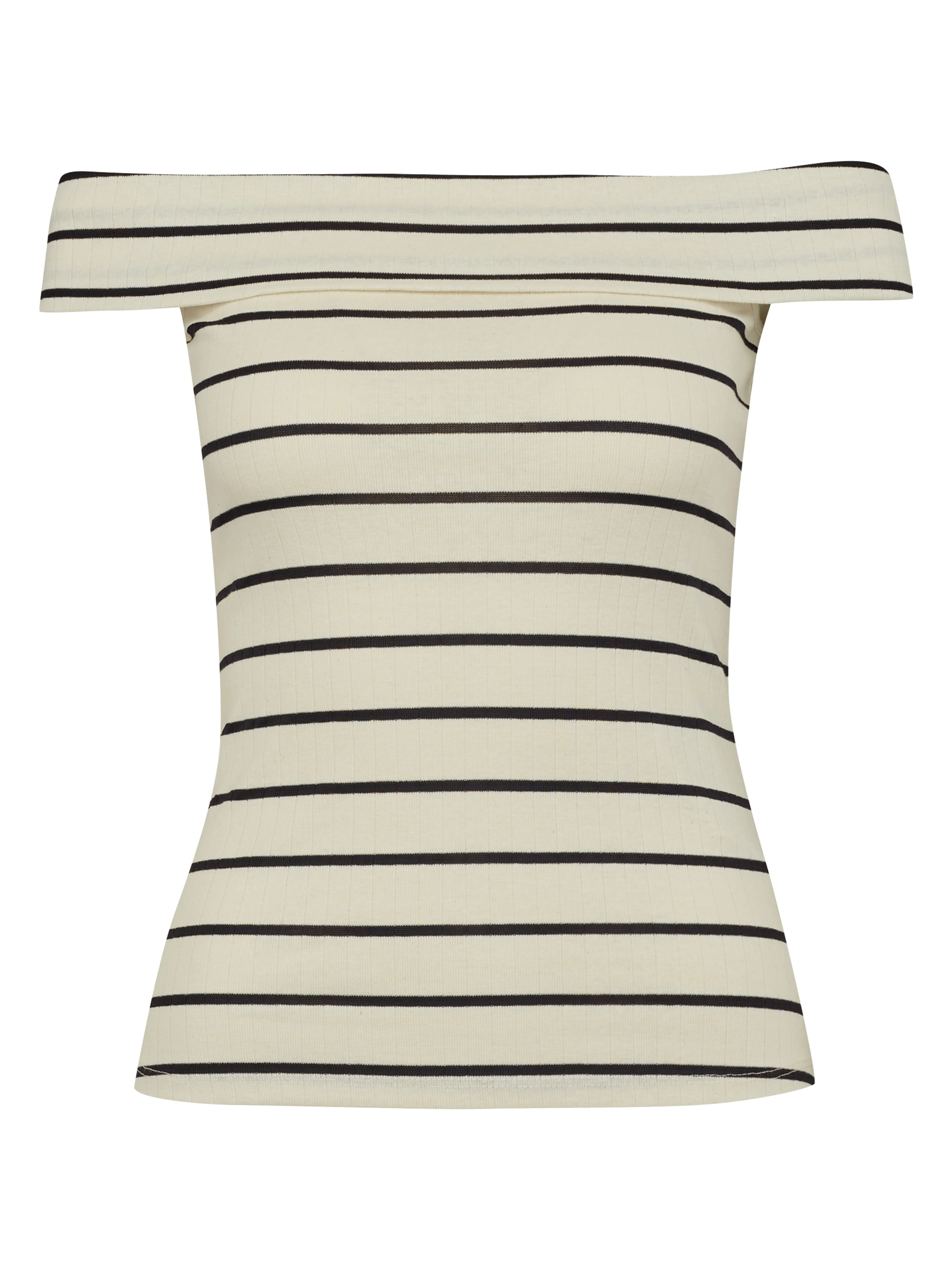 Weiß-schwarzes Damen-Kurzarm-T-Shirt ORSAY