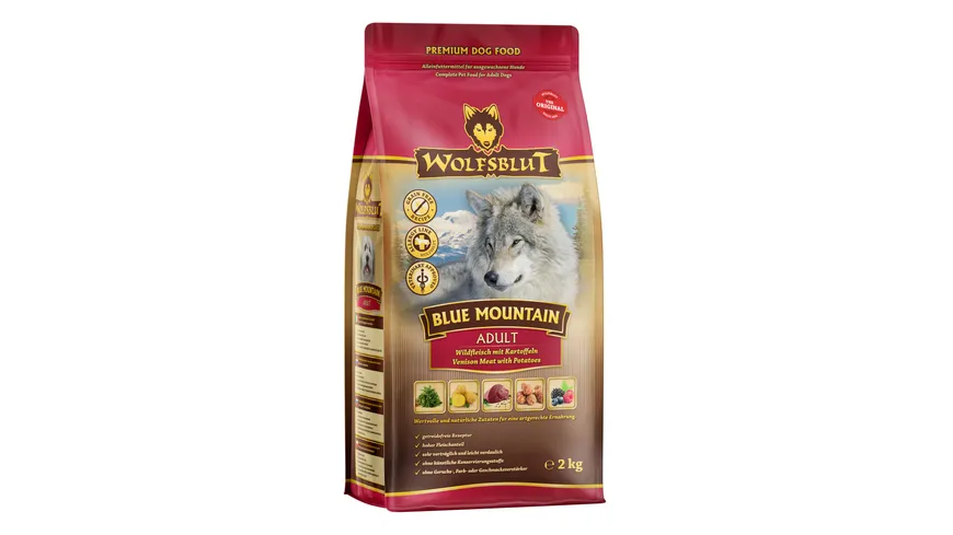 Wolfsblut Hundetrockenfutter Blue Mountain Wildfleisch & Kaninchen 2 kg