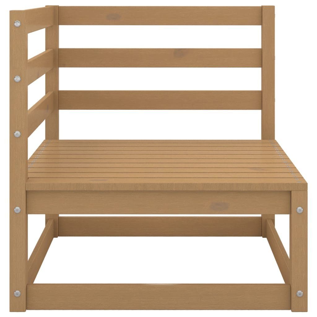 vidaXL Loungesofa 2tlg. Garten-Lounge-Set mit Kissen Honigbraun Massivholz Kiefer, 1 Teile