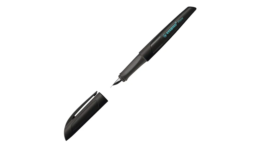 STABILO® Füller - STABILO Flow ACTIVE in schwarz - Einzelstift - inklusive Patrone schwarz