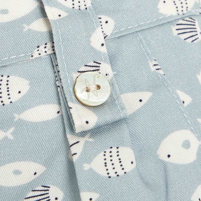Short bébé fille en twill bleu Absorba