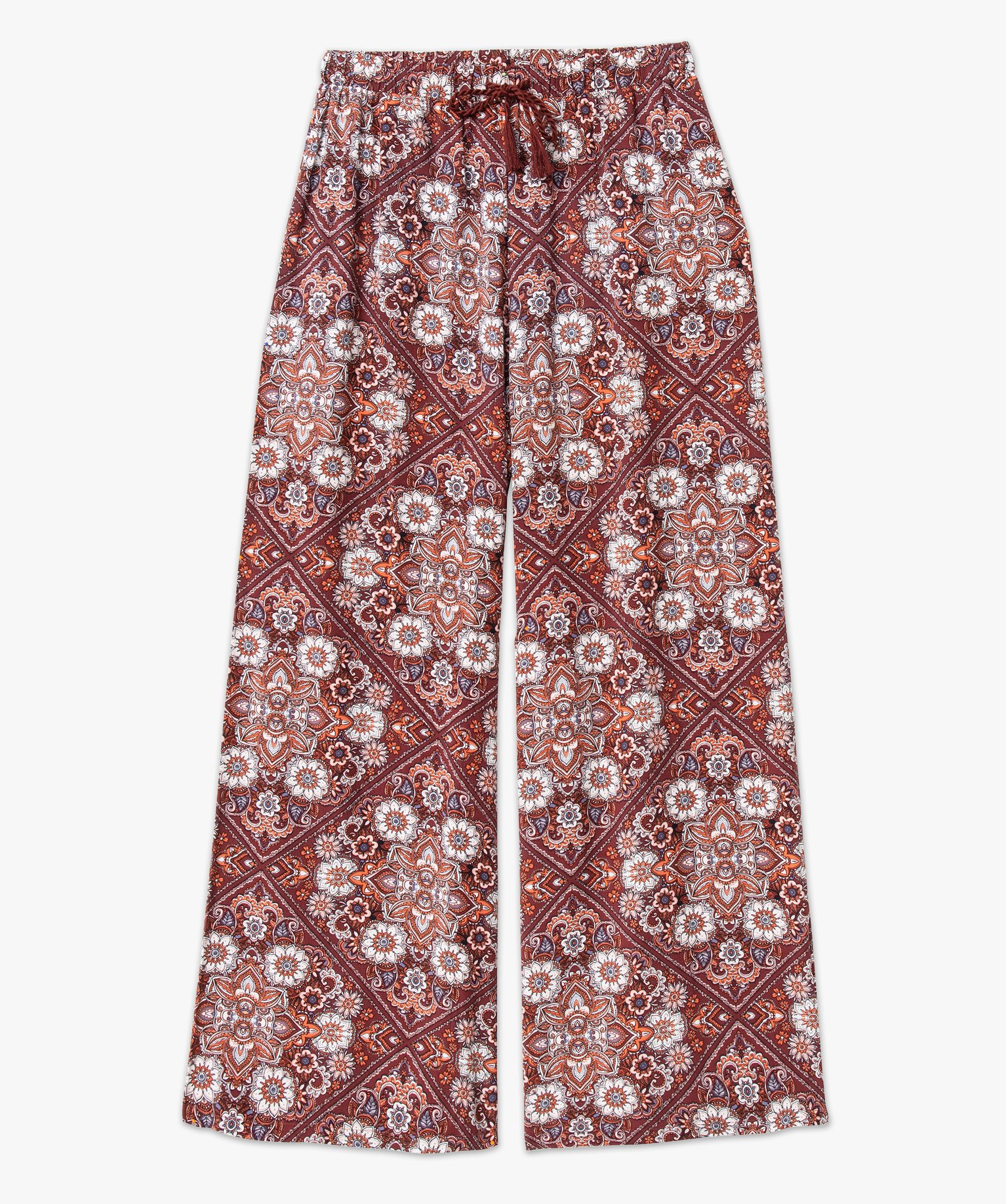 Pantalon de pyjama ample à motifs fleuris femme imprime | GEMO
