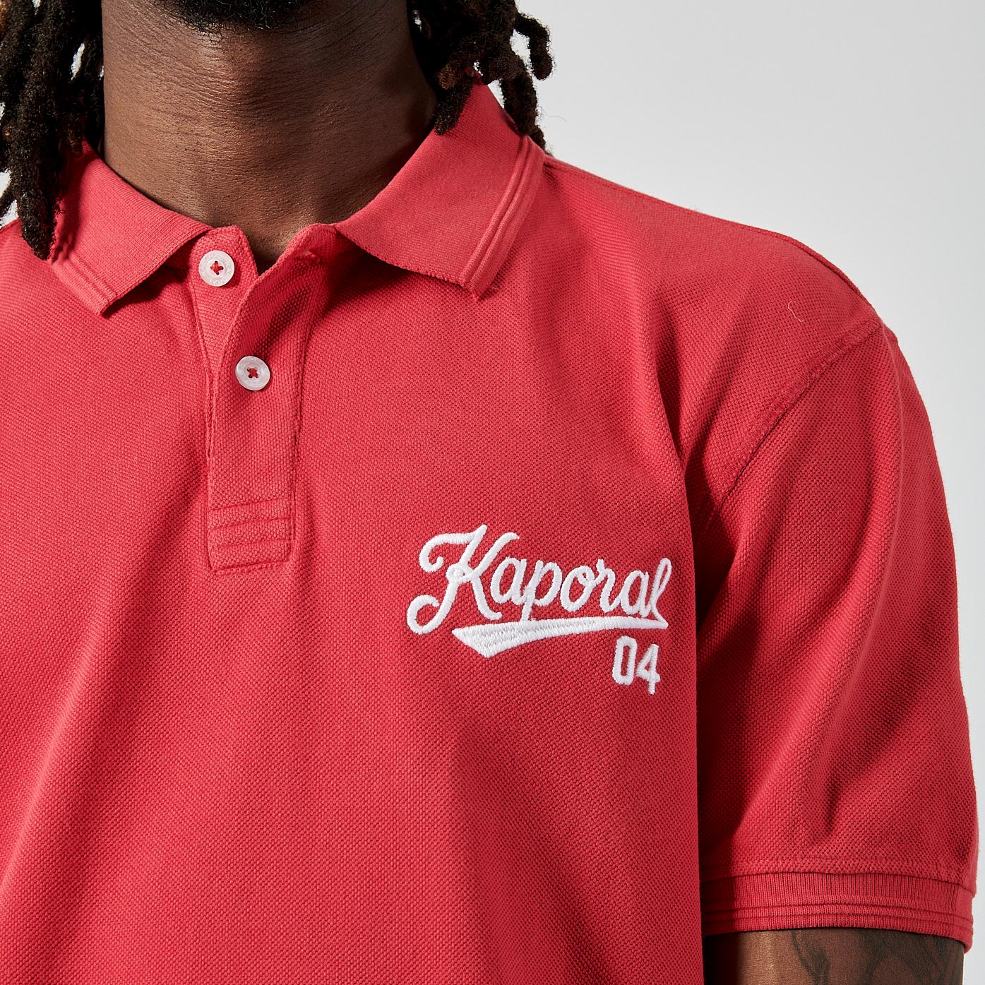 BARNI  Polo rouge Homme en 100% coton bio