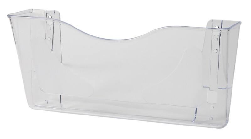 Deflecto wandmontierbarer Prospektständer Polystyrol 380 x 105 x 180mm DIN A4 Transparent