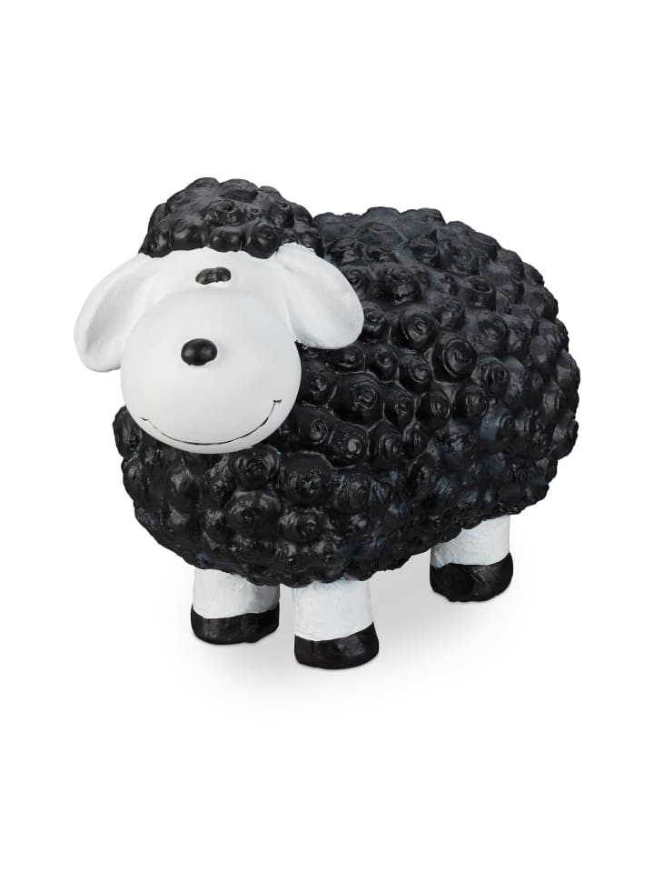 relaxdays Gartenfigur Schaf in Schwarz günstig kaufen onesize