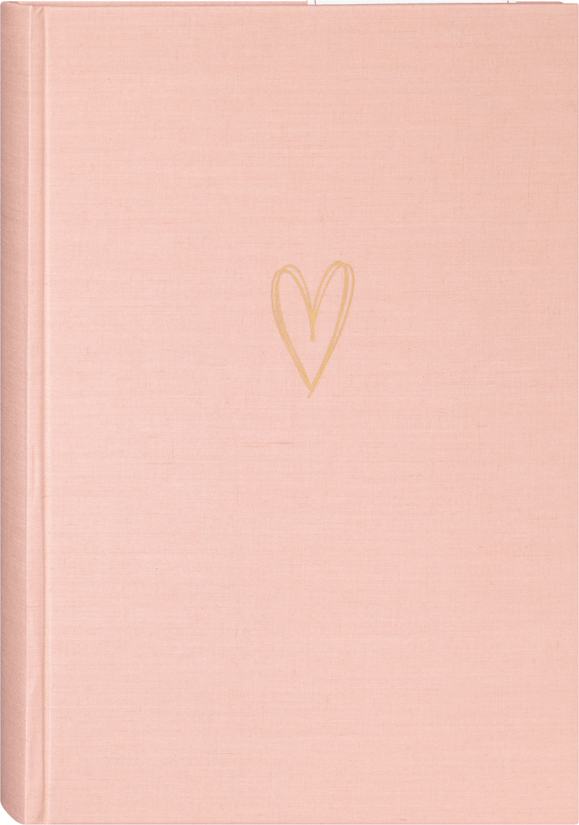 Fotoalbum mit Leineneinband, rosa, 1 St