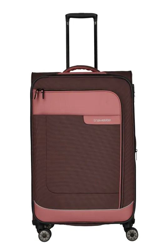 Travelite VIIA Kofferset 4 Rollen Größe L\/M\/S + Reisetasche - Frühlingsrose