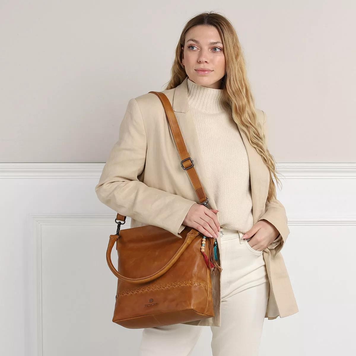 MICMACBAGS Handtaschen braun Hobo Bag