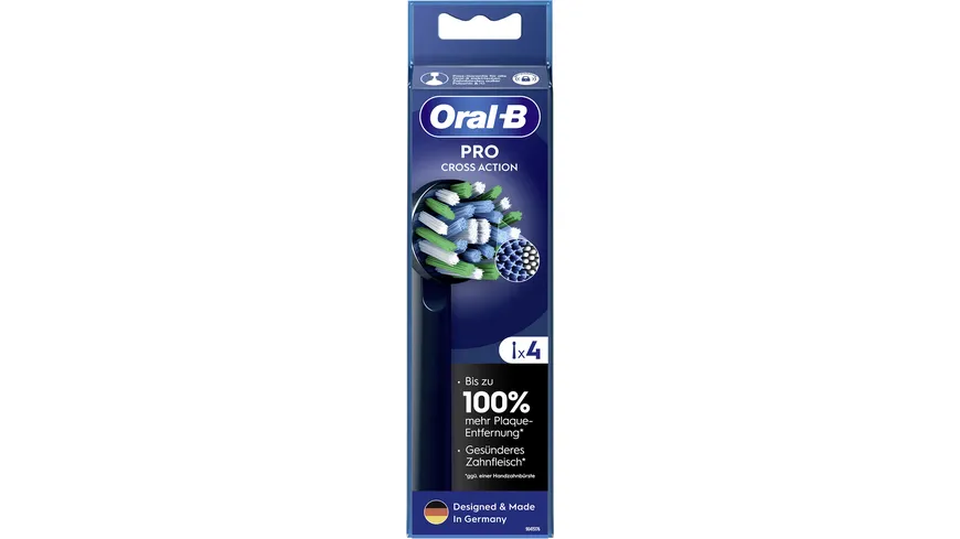 Oral-B PRO CROSSACTION Aufsteckbürsten Schwarz 4 Stück AM