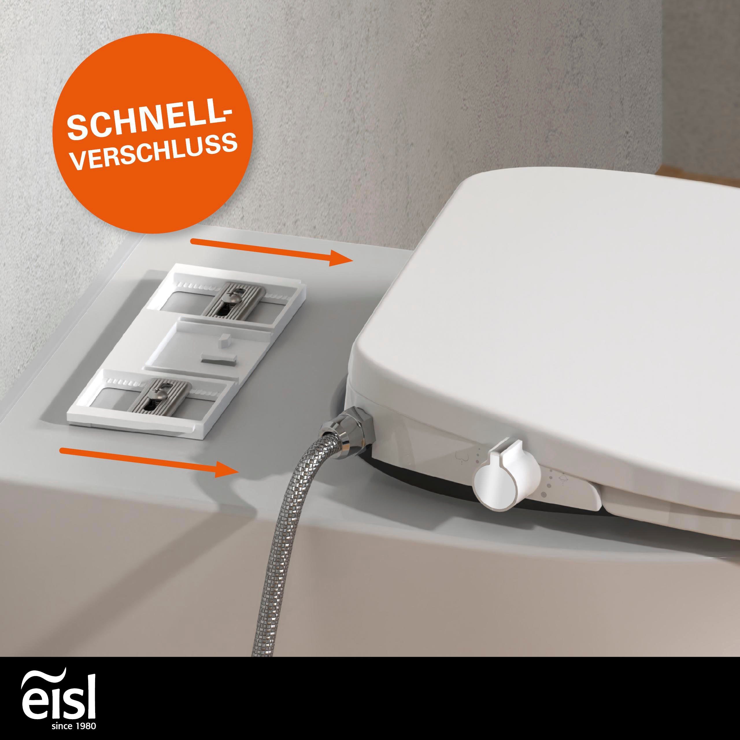 Eisl Dusch-WC-Sitz Bidet Einsatz, Absenkautomatik, Schnellverschluss