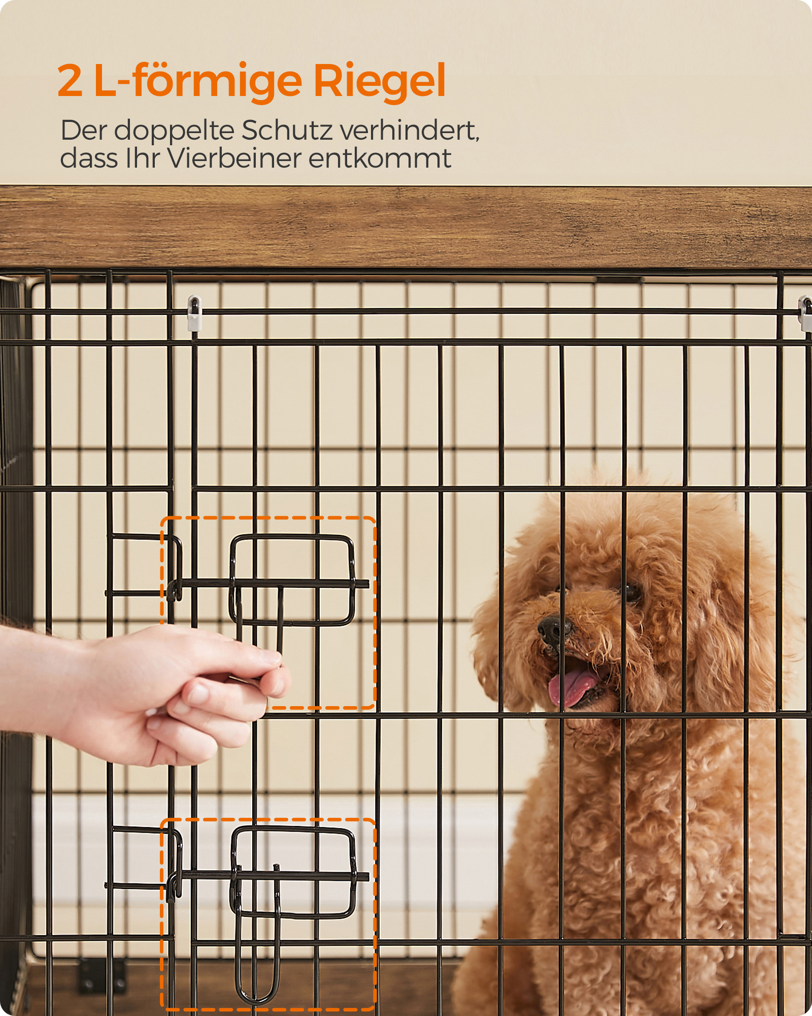 FEANDREA Erziehungshilfen FEANDREA L-XXL Welpenauslauf Stahl-Gitter 92,5 cm, 57,5 cm, 64 cm