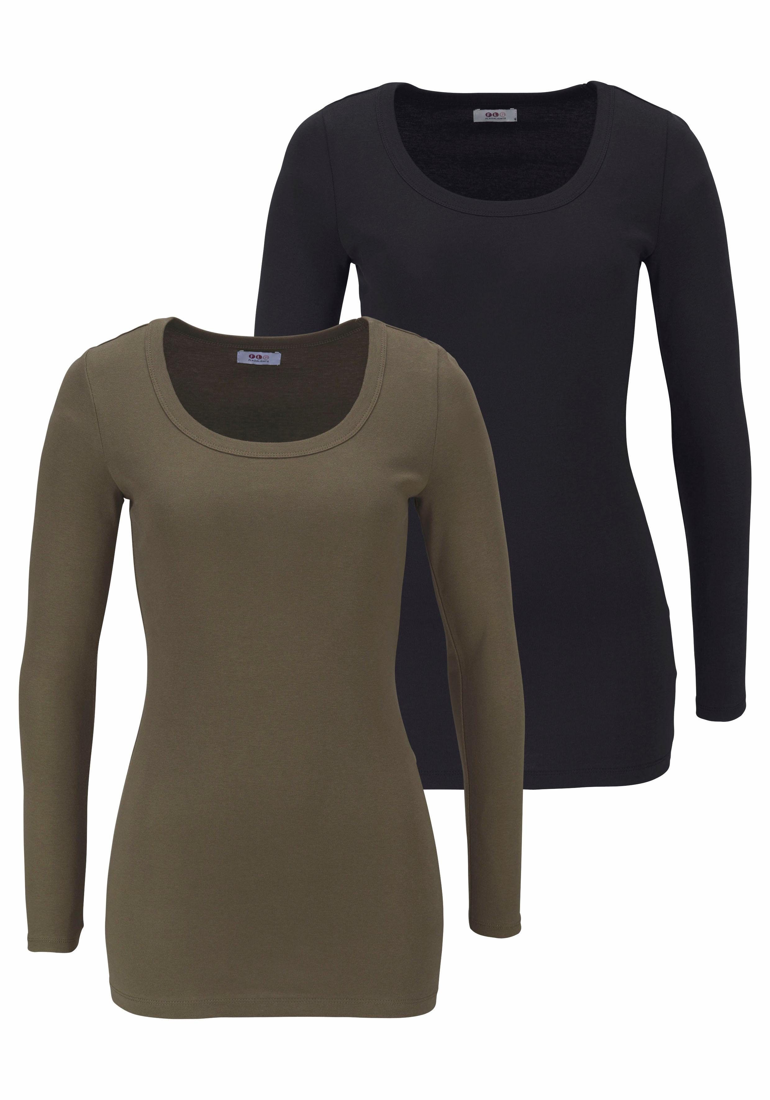 Flashlights Langarmshirt (Packung, 2-tlg) in Longform