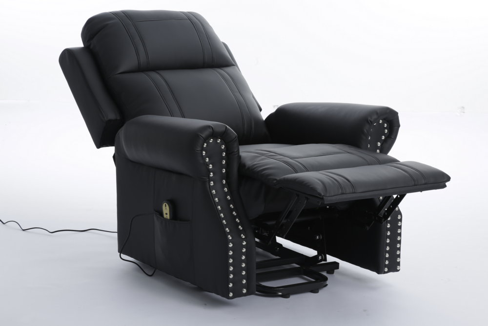 Happy Home Happy Home elektrisch Relaxsessel mit verstellbarer Rückenlehne und Fußteil schwarz