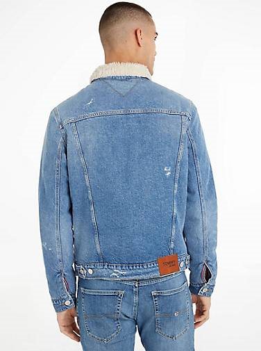 TOMMY-JEANS Herren Jeansjacke TEDDY TRUCKER JACKET Regular Fit