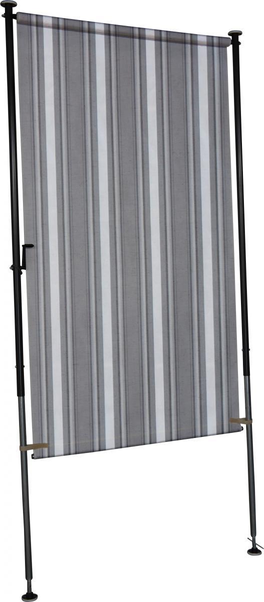 Angerer Balkonsichtschutz grau gestreift 120 cm