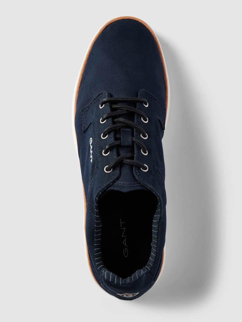 Sneaker mit Label-Stitching Modell 'San Prep' in marineblau