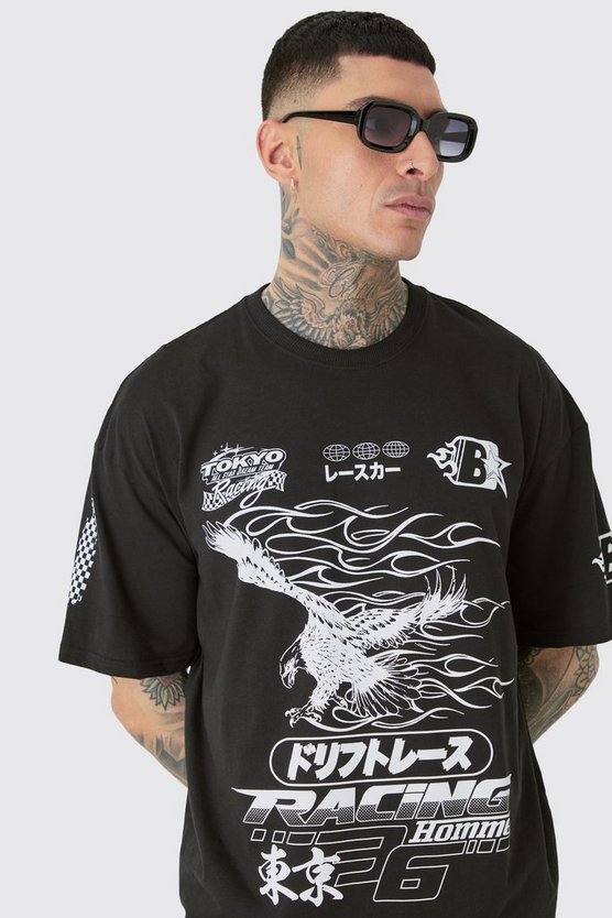 Tall T-Shirt mit Adler-Print