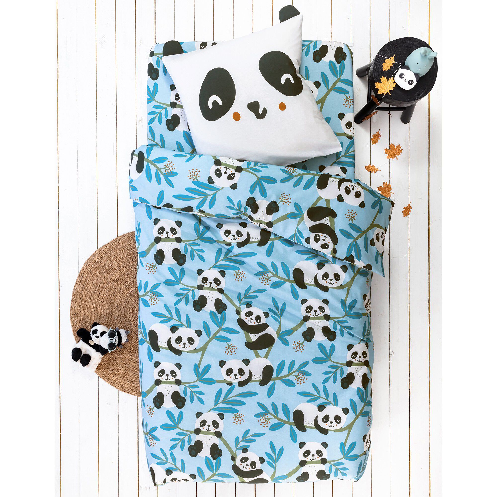 Linge de lit enfant Tao à motifs Panda en coton biologique