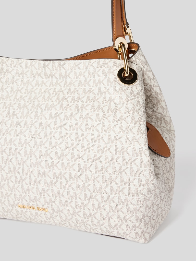 Handtasche mit Logo-Muster in offwhite