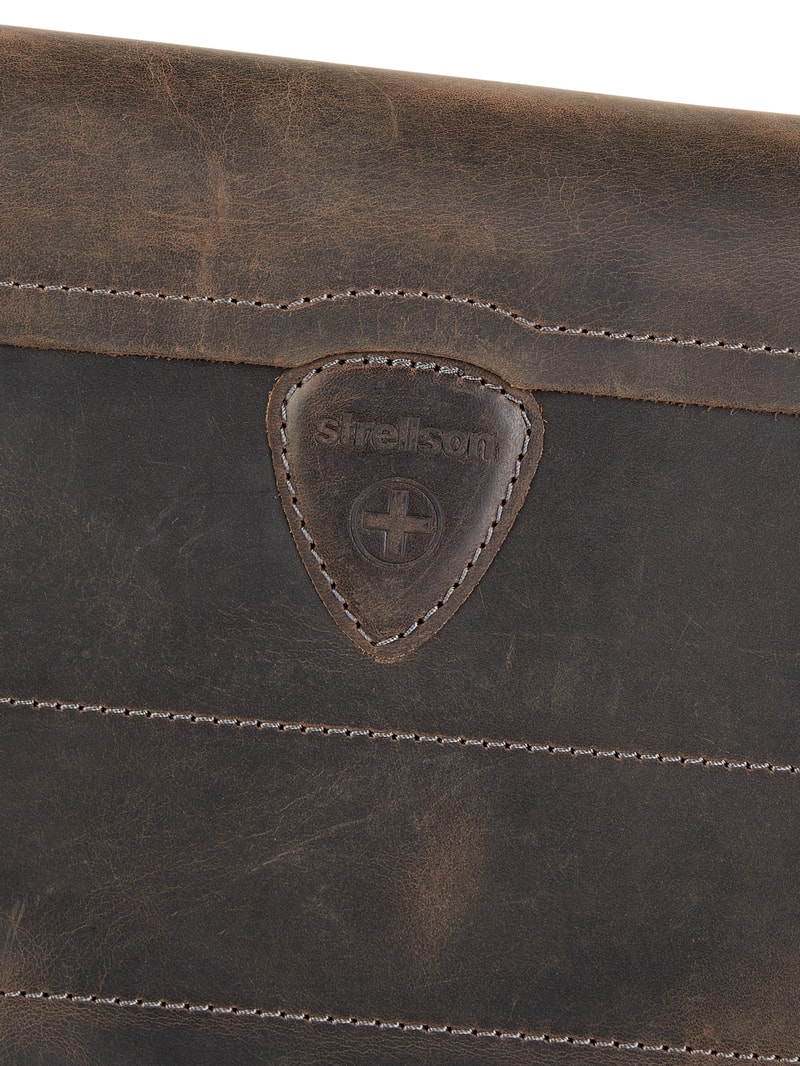 Messenger Bag aus Leder in dunkelbraun
