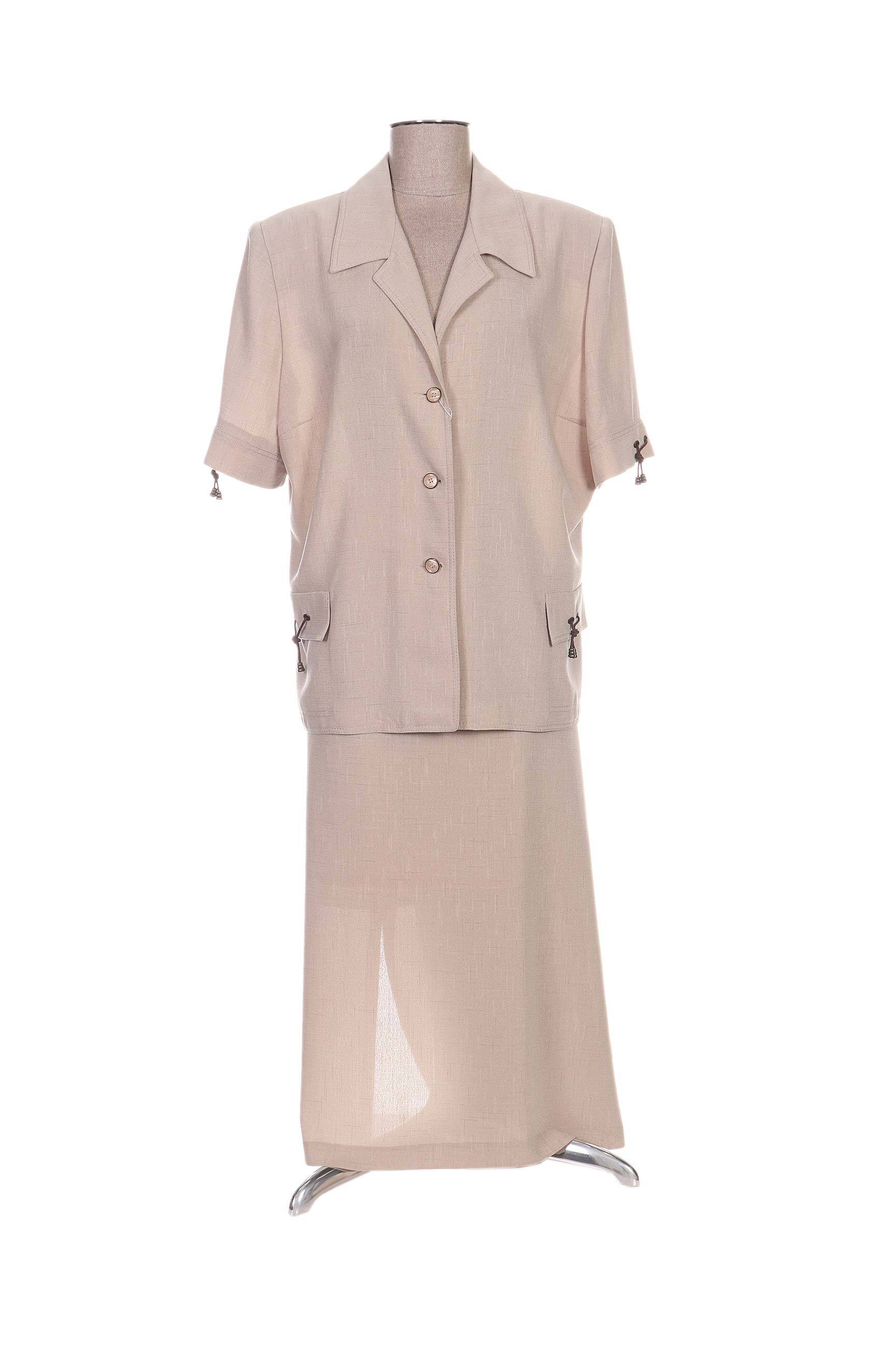 C S Creations Jupe Veste Femme couleur beige