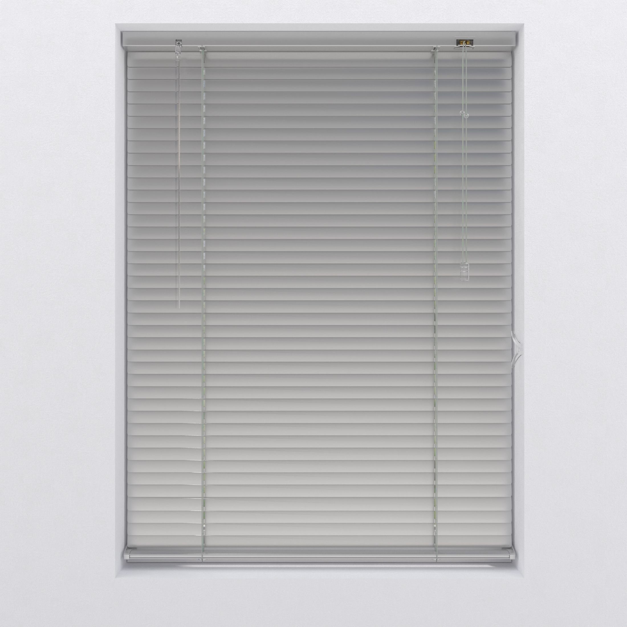 Jalousie Aluminium 40x130, Lichtdurchlässig, Silber, Cocoon, freihängend, Feuchtigkeitsbeständig