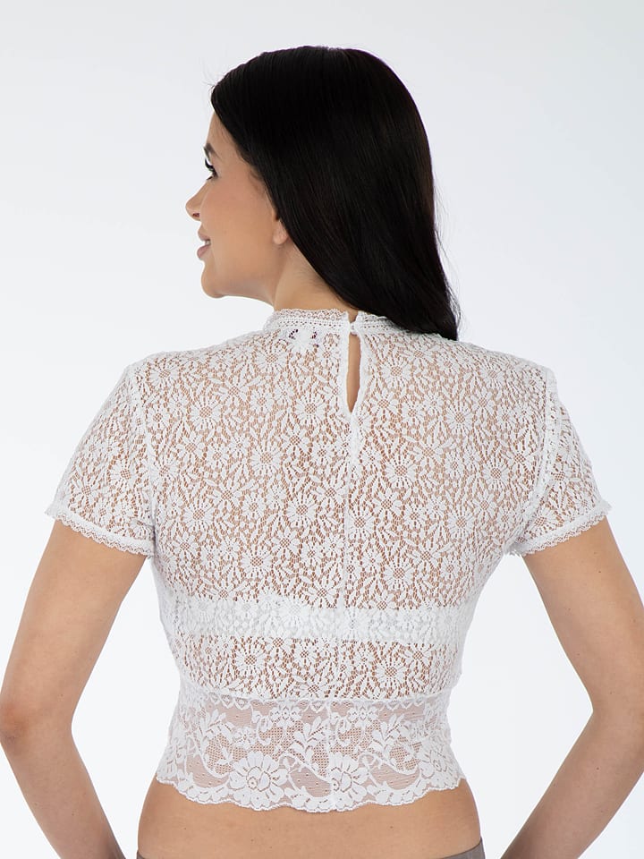 Turi Landhaus Dirndlbluse in Weiß günstig kaufen