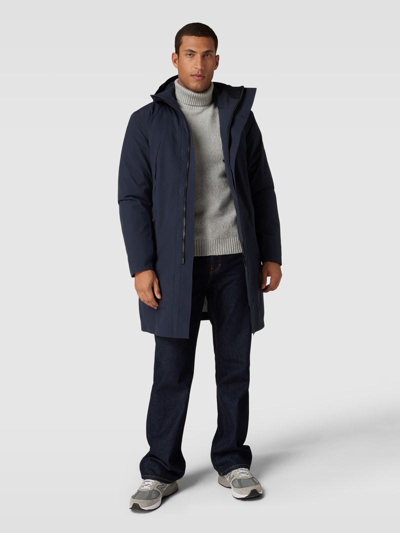 Parka mit verdecktem Reißverschluss Modell 'KOOV' in marineblau
