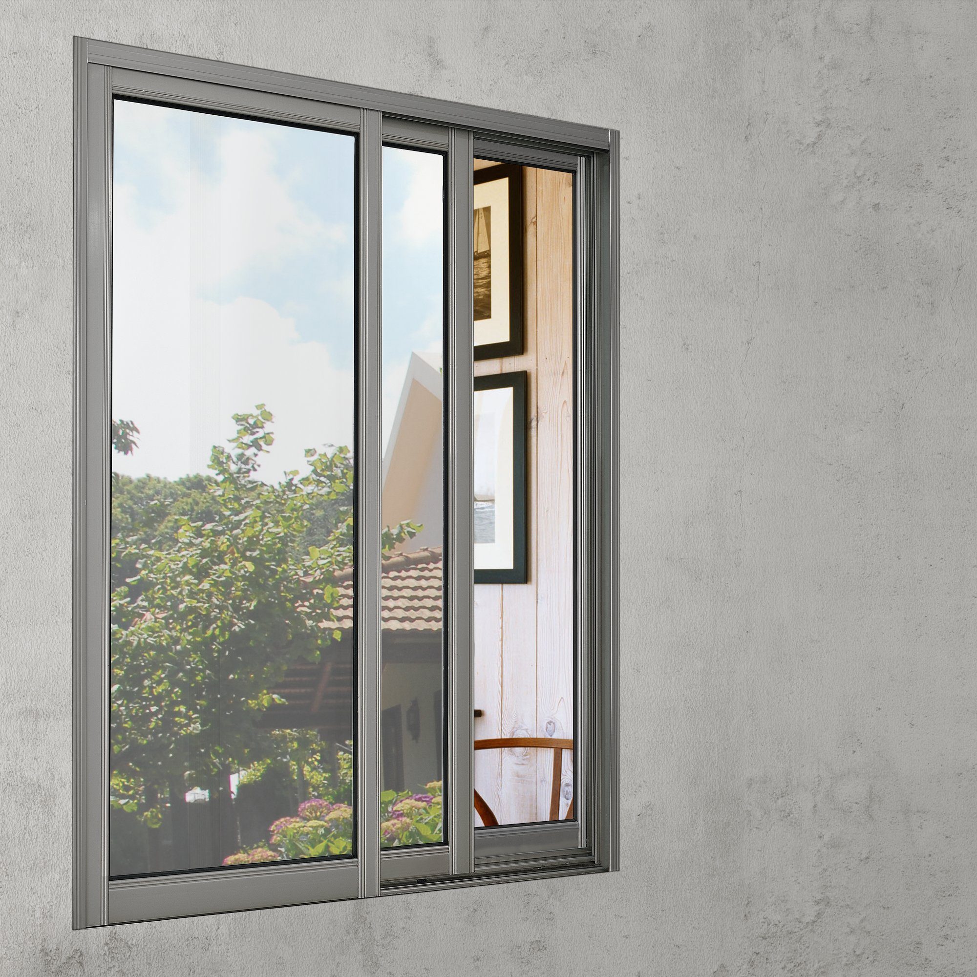 Fensterfolie, casa.pro, glatt, Sichtschutzfolie Eslöv verspiegelt 50cm x 2m selbstklebend Silber