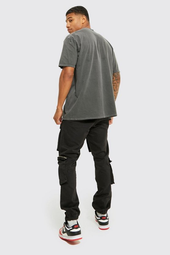Oversize T-Shirt mit lizenziertem Prince-Print und Acid-Waschung