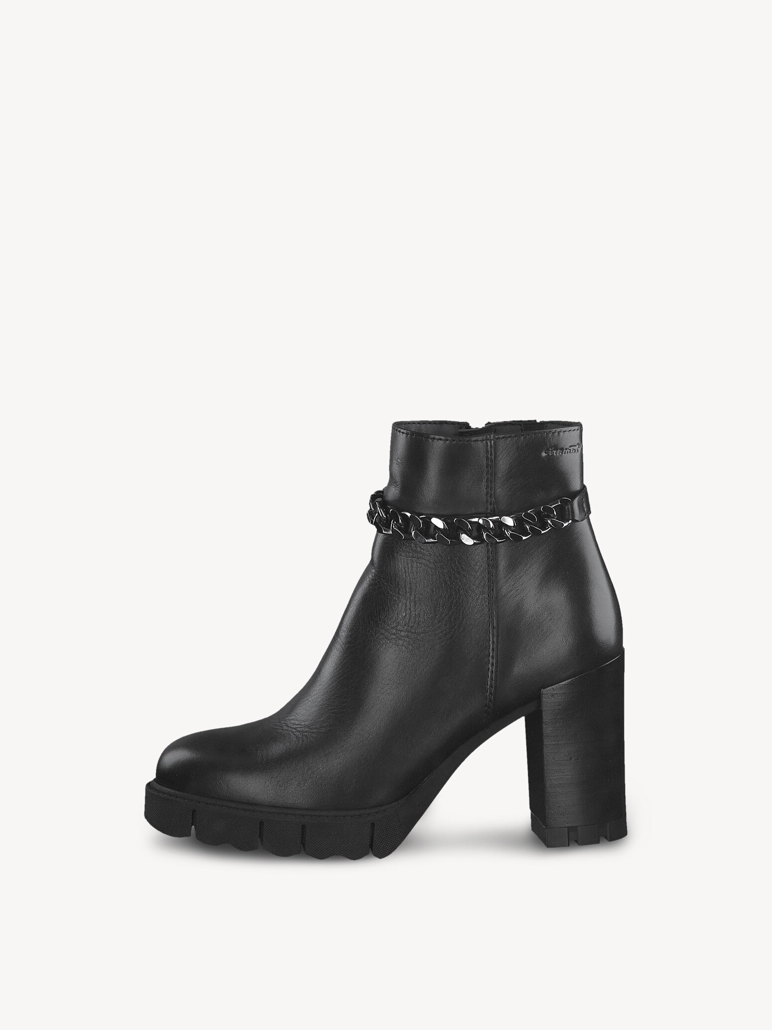 Bottine en cuir - noir