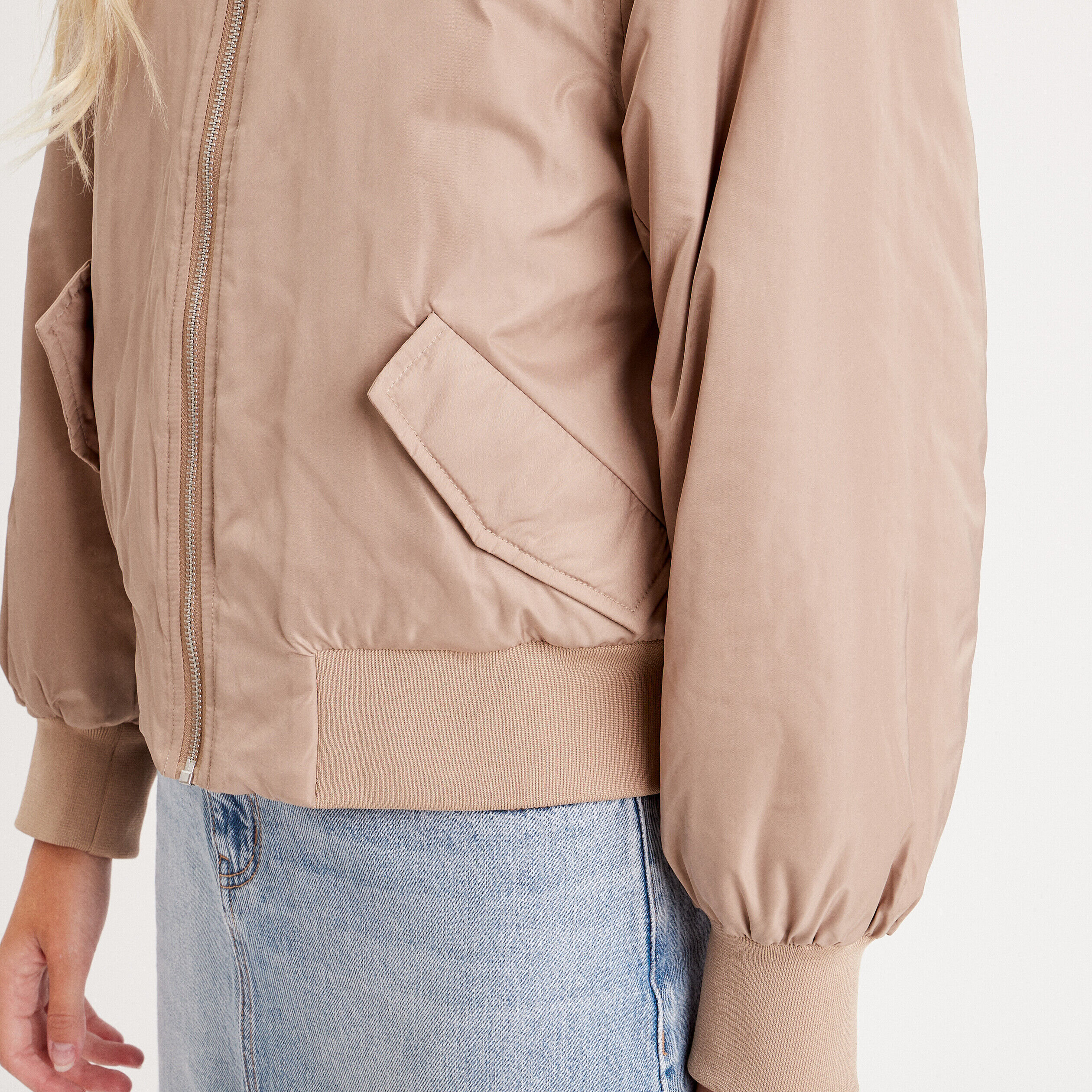 Veste bomber oversize sable femme | Cache Cache